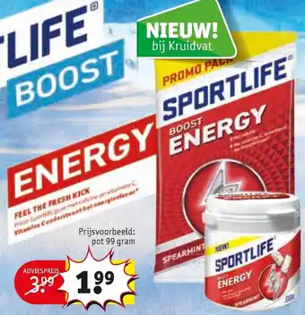 Kruidvat Sportlife Boost Energy aanbieding