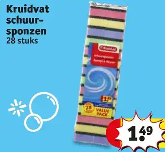 Kruidvat Kruidvat Schuursponzen 28st aanbieding