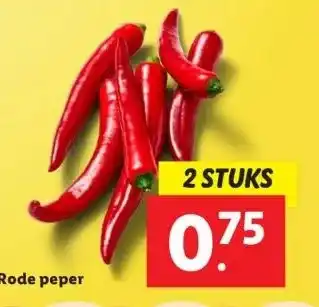 Lidl Rode peper aanbieding