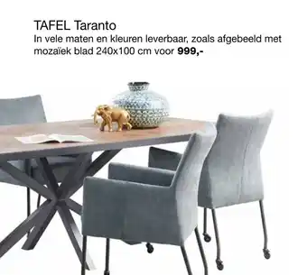 Tilders Meubelen TAFEL Taranto aanbieding