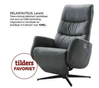 Tilders Meubelen RELAXFAUTEUIL Leranti aanbieding