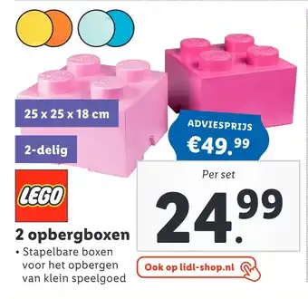 Lidl 2 opbergboxen aanbieding