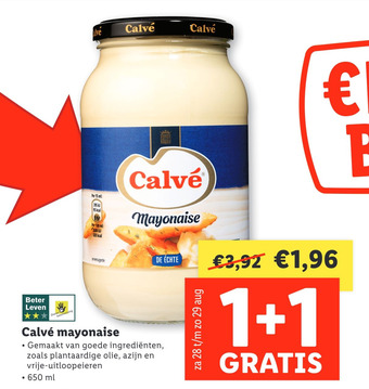 Lidl Calvé mayonaise aanbieding