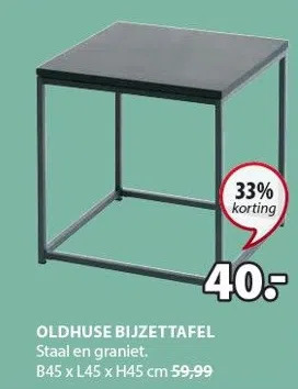 Jysk Oldhuse bijzettafel aanbieding