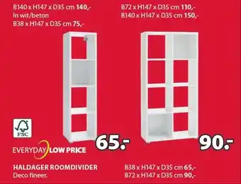 Jysk Everyday low price haldager roomdivider aanbieding