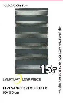 Jysk Everyday low price elvesanger vloerkleed aanbieding