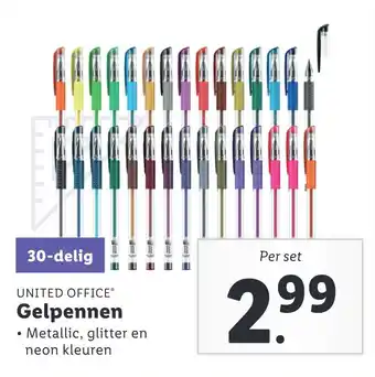 Lidl UNITED OFFICE Gelpennen aanbieding