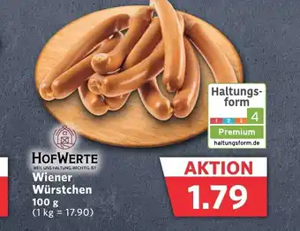 Combi Markt HOFWERTE Wiener Würstchen 100 g aanbieding