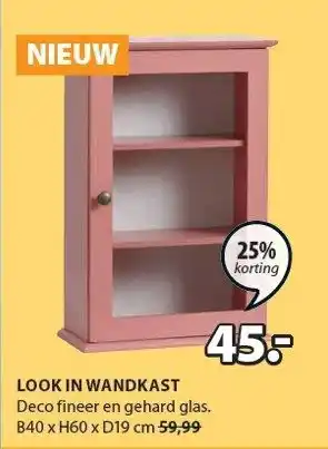 Jysk LOOK IN WANDKAST aanbieding