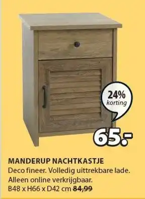 Jysk MANDERUP NACHTKASTJE aanbieding