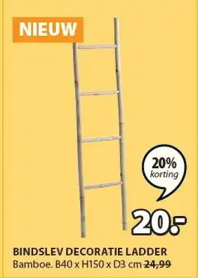 Jysk BINDSLEV DECORATIE LADDER aanbieding