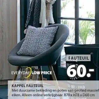 Jysk KAPPEL FAUTEUIL aanbieding