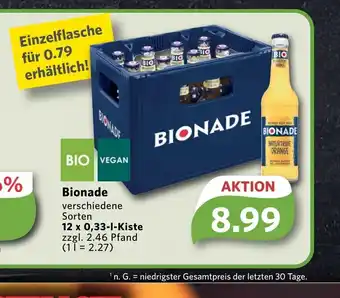 Combi Markt Bionade verschiedene Sorten aanbieding