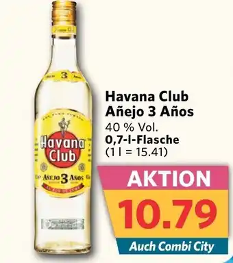 Combi Markt Havana Club Añejo 3 Años 40% vol. 0,7-l-flasche aanbieding