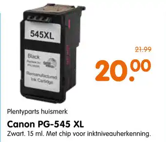 Plentyparts Plentyparts huismerk Canon PG-545 XL Zwart. 15 ml. Met chip voor inktniveauherkenning. aanbieding