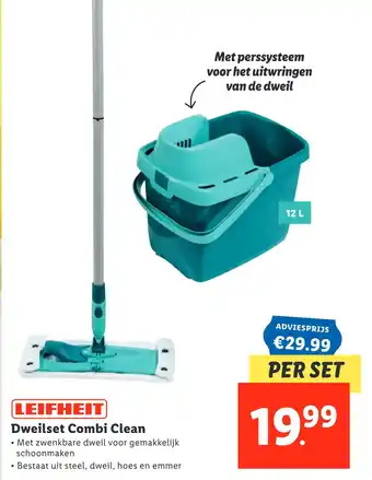 Lidl LEIFHEIT Dweilset Combi Clean aanbieding