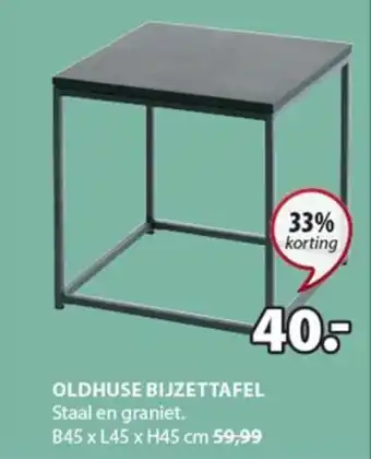 Jysk OLDHUSE BIJZETTAFEL B45x L45x H45cm aanbieding