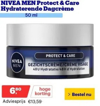Bol.com Nivea men protect & care hydraterende dagcrème aanbieding
