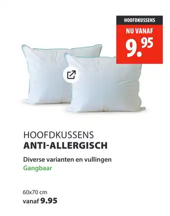 Lion Beddenshop Hoofdkussens anti-allergisch aanbieding