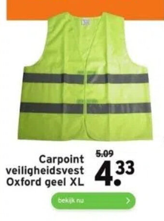 GAMMA Carpoint veiligheidsvest Oxford geel XL aanbieding