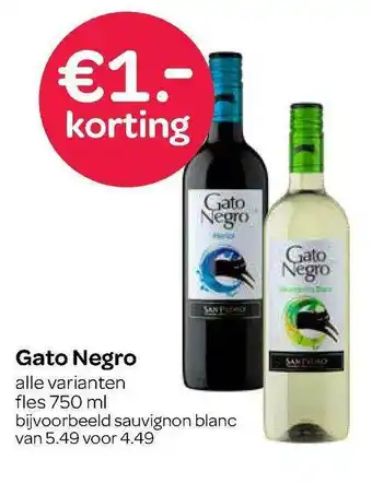 Spar Gato Negro €1.- Korting aanbieding