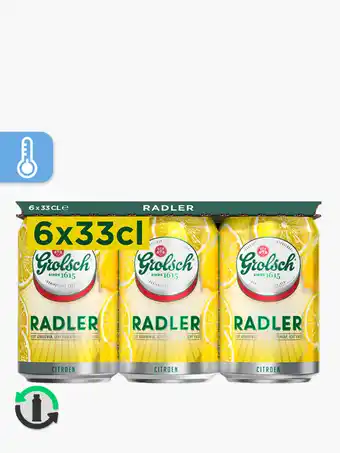 Flink Grolsch radler 2% 6-pack 33cl aanbieding