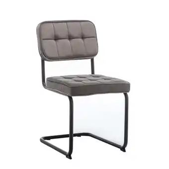 fonQ Furnihaus eetkamerstoelen set van 2 flexa - grijs - metaalpoot velvet aanbieding