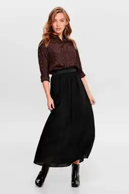 Wehkamp Only maxi rok onlvenedig met plooien zwart aanbieding