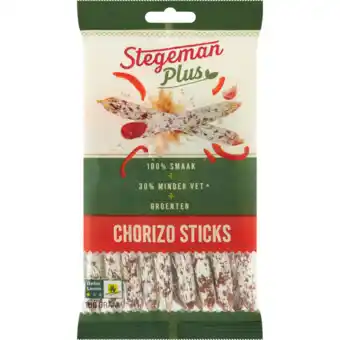 Jumbo Stegeman plus chorizo sticks 100g aanbieding