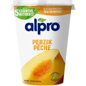 Jumbo Alpro plantaardige variatie op yoghurt perzik 500g aanbieding