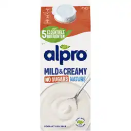 Jumbo Alpro mild & creamy zonder suikers variatie op yoghurt 755g aanbieding