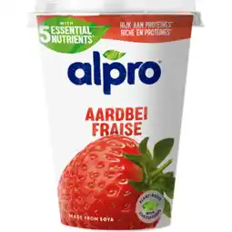 Jumbo Alpro plantaardige variatie op yoghurt aardbei 500g aanbieding