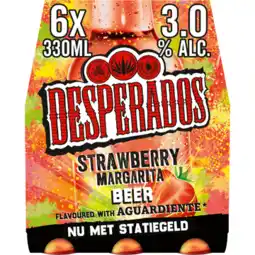 Jumbo Desperados strawberry margarita bier fles 6 x 330ml aanbieding