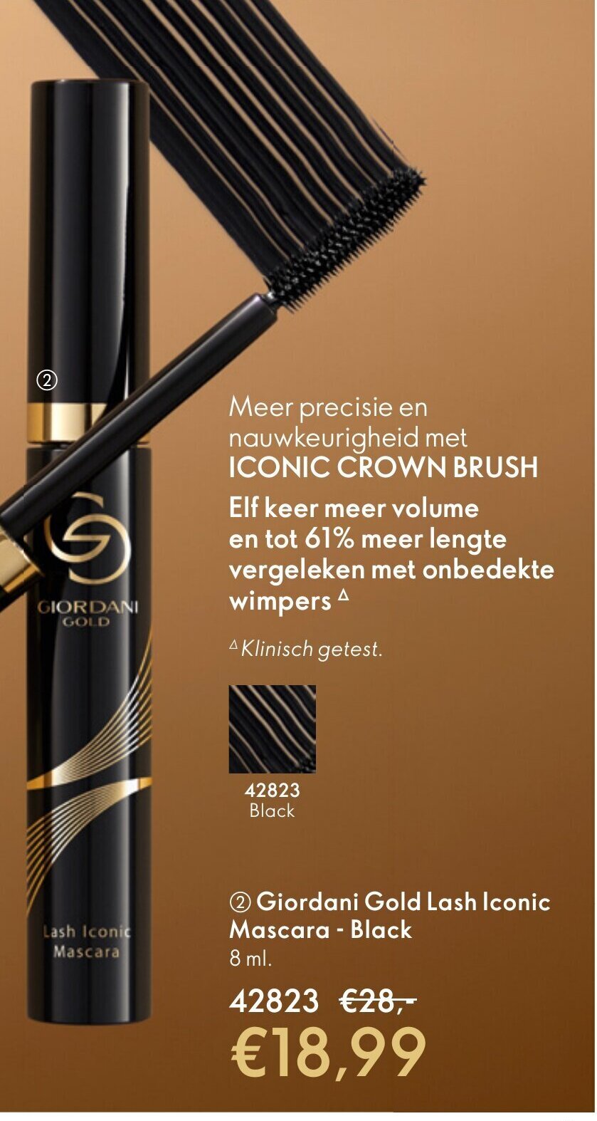 Giordani Gold Lash Iconic Mascara Black 8 ml aanbieding bij Oriflame