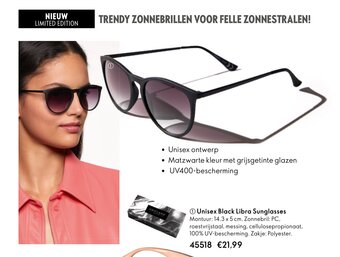 Oriflame Unisex Black Libra Sunglasses aanbieding