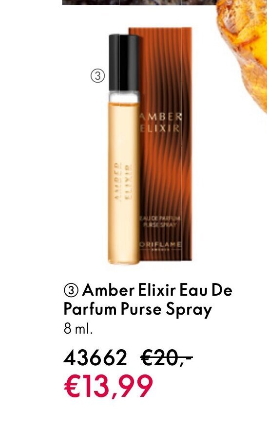 Amber Elixir Eau De Parfum Purse Spray 8 ml aanbieding bij Oriflame