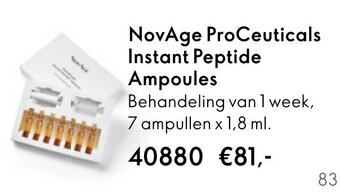 Oriflame NovAge ProCeuticals Instant Peptide Ampoules aanbieding