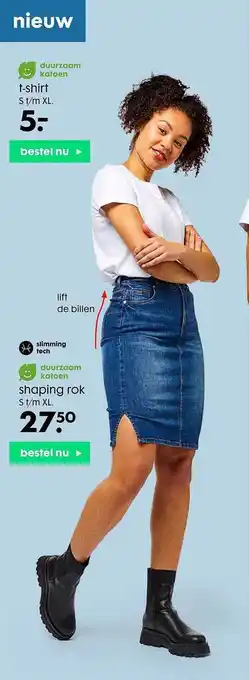 HEMA T-shirt En Shaping Rok aanbieding