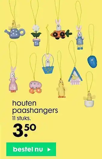 HEMA Houten Paashangers aanbieding