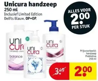 Kruidvat Unicura handzeep aanbieding