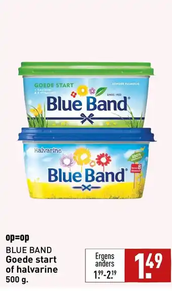 ALDI BLUE BAND Goede start of halvarine 500 g. aanbieding