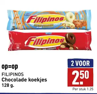 ALDI FILIPINOS Chocolade koekjes 128 g. aanbieding