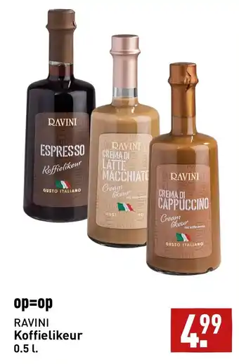 ALDI RAVINI Koffielikeur 0.5L aanbieding