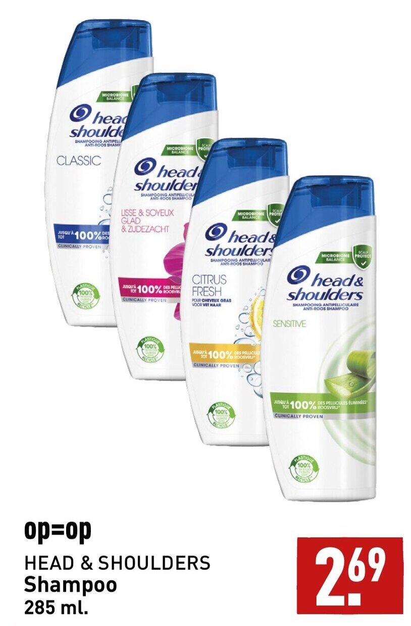 HEAD & SHOULDERS Shampoo 285ml aanbieding bij ALDI