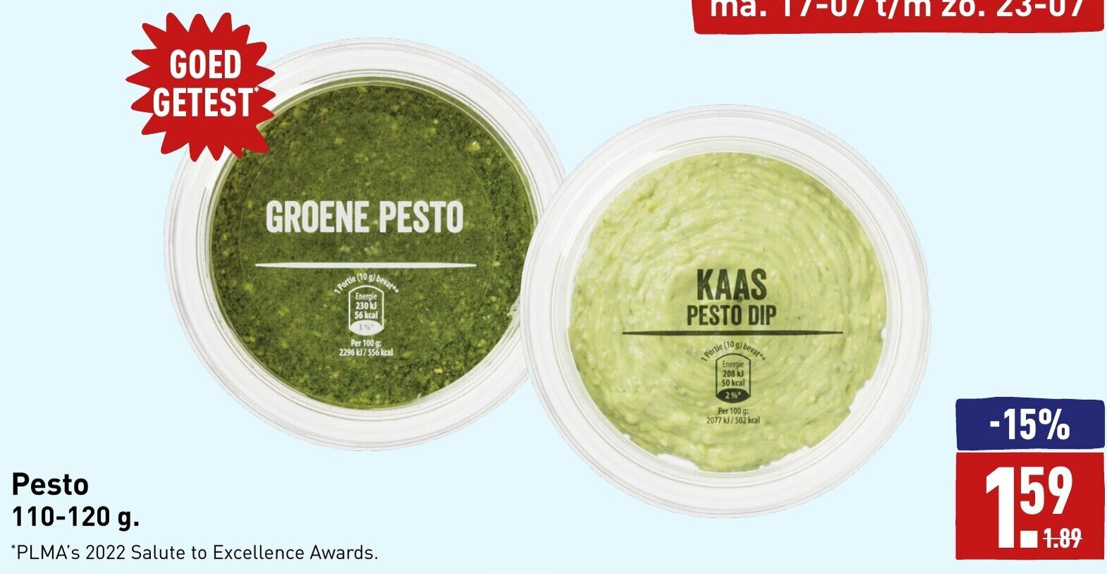 Pesto 110120g aanbieding bij ALDI