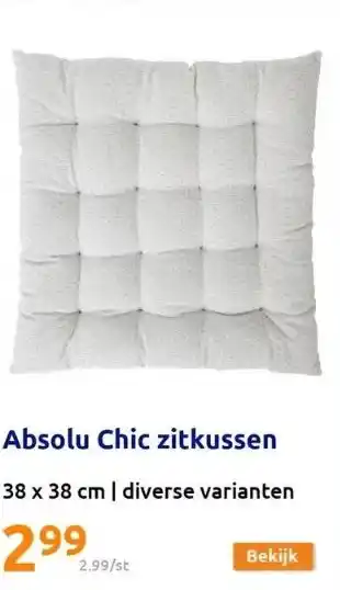 Action Absolu chic zitkussen aanbieding