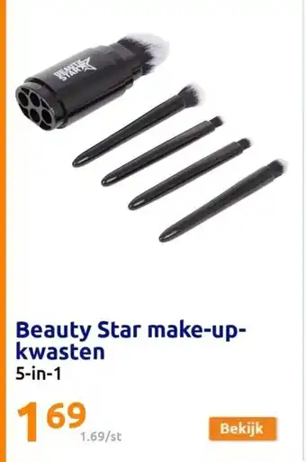 Action Beauty Star make-up-kwasten 5-in-1 aanbieding