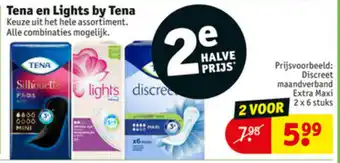 Kruidvat Tena en lights by Tena 2st aanbieding