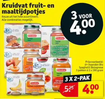 Kruidvat Kruidvat Fruit- en maaltijdpotjes 3*2-pak aanbieding