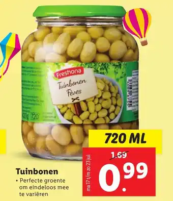 Lidl Tuinbonen • Perfecte groente om eindeloos mee te variëren 720ml aanbieding